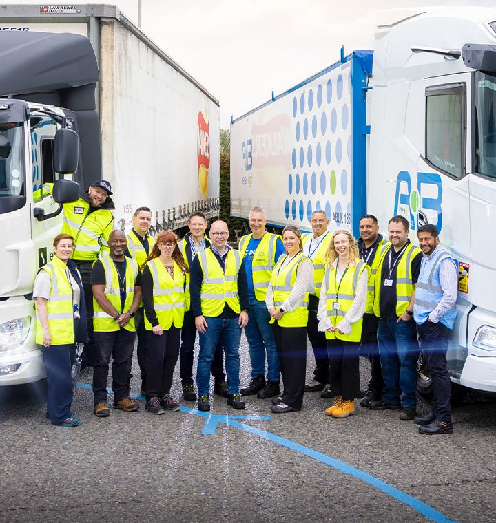 PepsiCo employees next to trucks